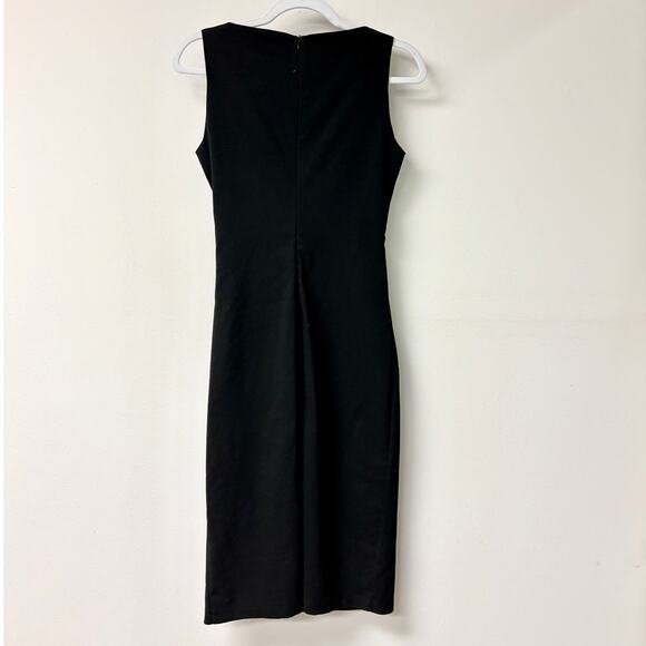 Diab'Less Sleeveless Shirred Side Formal Sheath Midi Dress Black Women's 1 / S - Picture 2 of 4